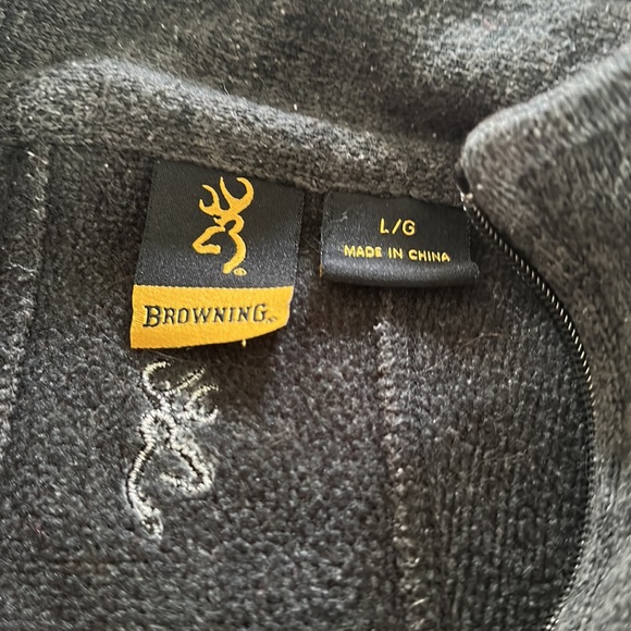 Browning Full zip fleece jacket with side inserts size L - Picture 2 of 4